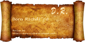 Dorn Richárd névjegykártya