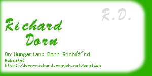 richard dorn business card